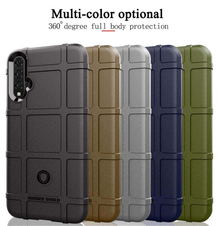Shockproof Rugged Shield Full Coverage Protective Silicone Case for Huawei Nova 5 (Green)
