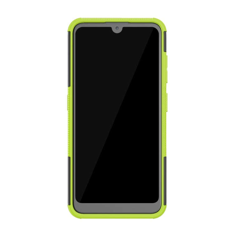 Tire Texture TPU+PC Shockproof Case for Nokia 3.2, with Holder (Green)