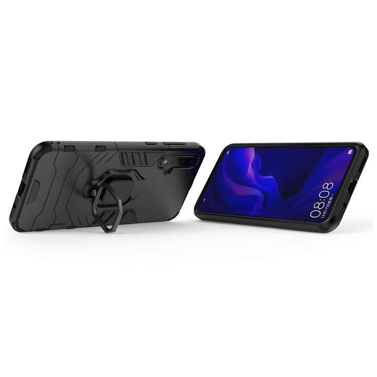 PC +TPU Shockproof Protective Case for Huawei Nova 5, with Magnetic Ring Holder (Black)