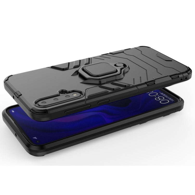 PC +TPU Shockproof Protective Case for Huawei Nova 5, with Magnetic Ring Holder (Black)
