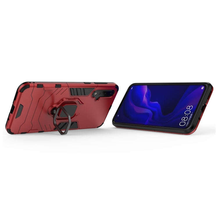 PC +TPU Shockproof Protective Case for Huawei Nova 5, with Magnetic Ring Holder (Red)