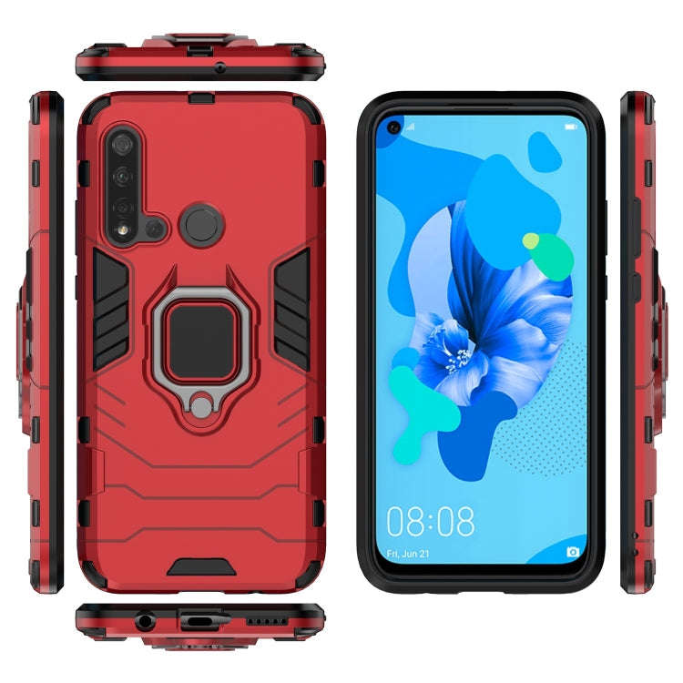 PC +TPU Shockproof Protective Case for Huawei P20 Lite (2019) / Nova 5i, with Magnetic Ring Holde...