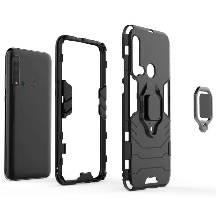PC +TPU Shockproof Protective Case for Huawei P20 Lite (2019) / Nova 5i, with Magnetic Ring Holde...