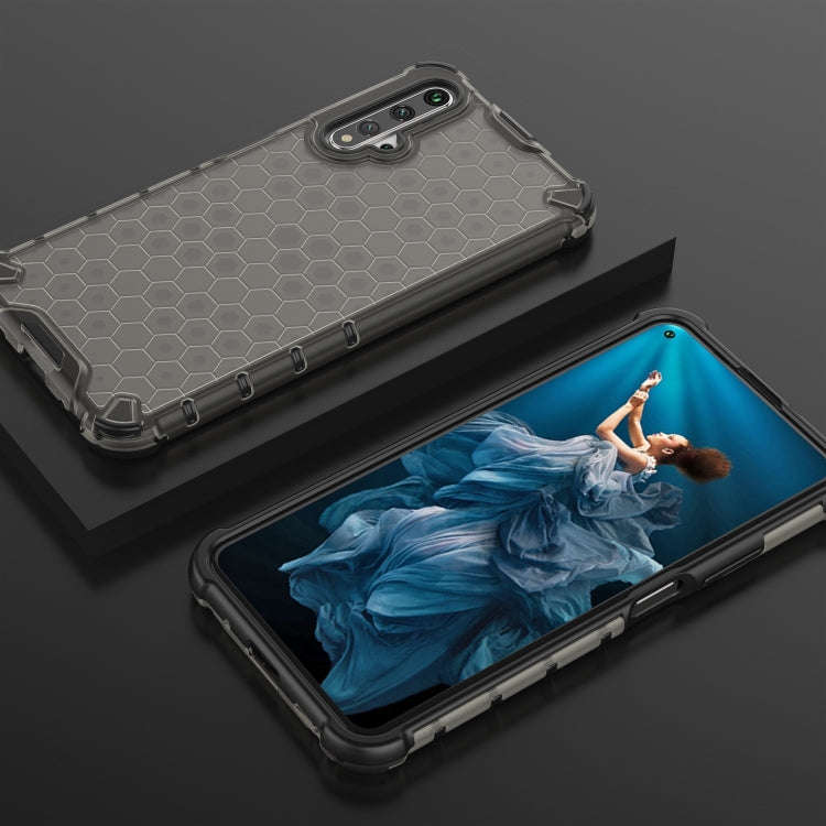 Shockproof Honeycomb PC + TPU Protection Case for Huawei Honor 20 PRO (Black)