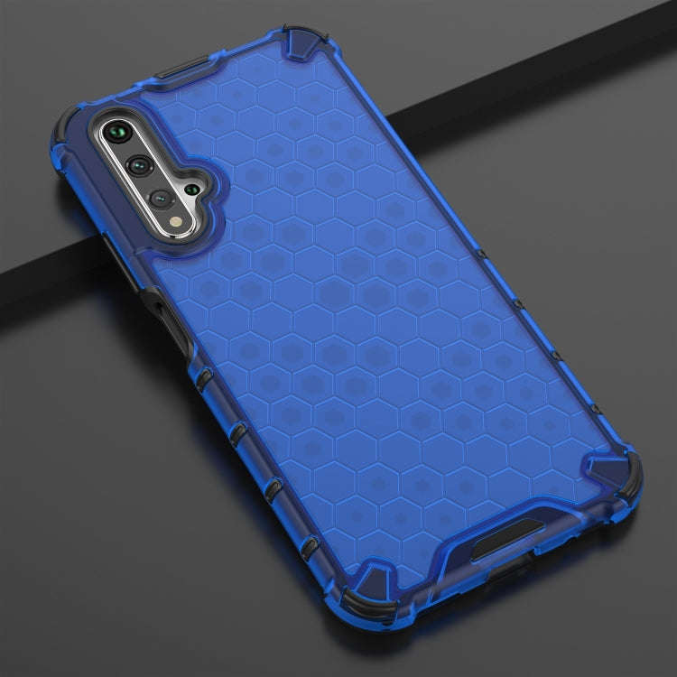 Shockproof Honeycomb PC + TPU Protection Case for Huawei Honor 20 PRO (Blue)