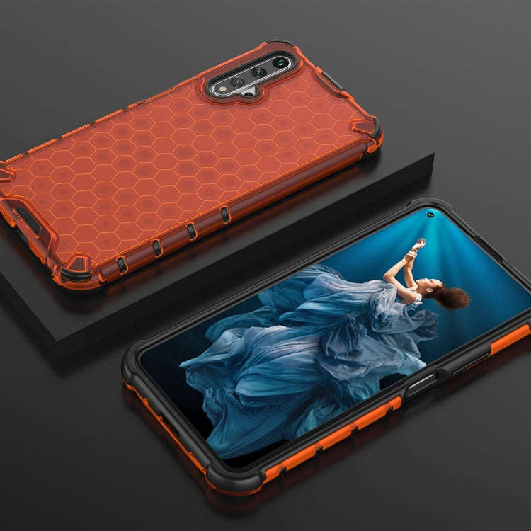 Shockproof Honeycomb PC + TPU Protection Case for Huawei Honor 20 PRO (Red)