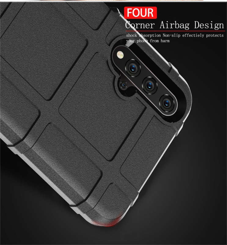 Shockproof Protector Cover Full Coverage Silicone Case for Huawei Honor 20 (Grey)