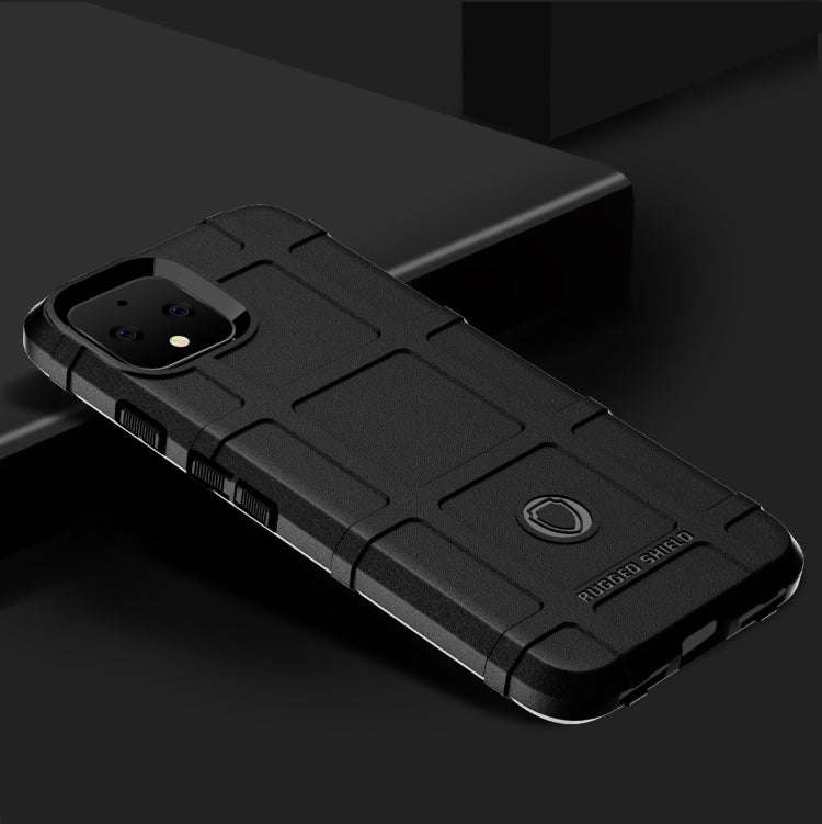 Shockproof Protector Cover Full Coverage Silicone Case for Google Pixel 4 (Black)