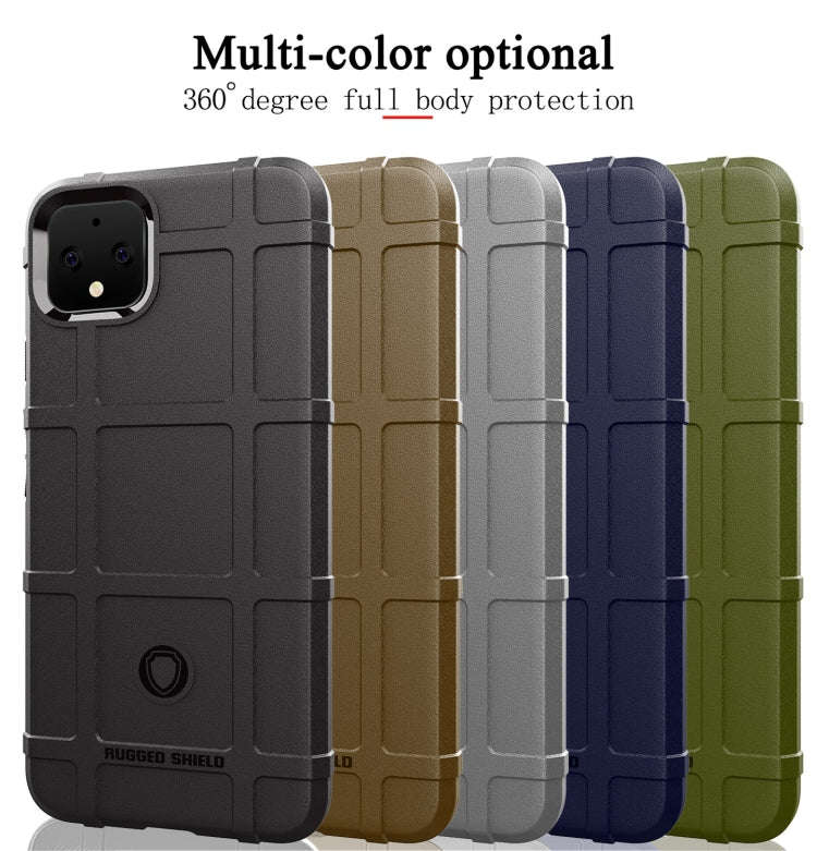 Shockproof Protector Cover Full Coverage Silicone Case for Google Pixel 4 XL (Black)