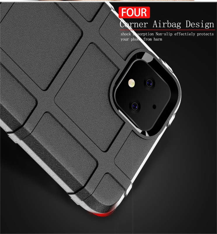 Shockproof Protector Cover Full Coverage Silicone Case for Google Pixel 4 XL (Black)