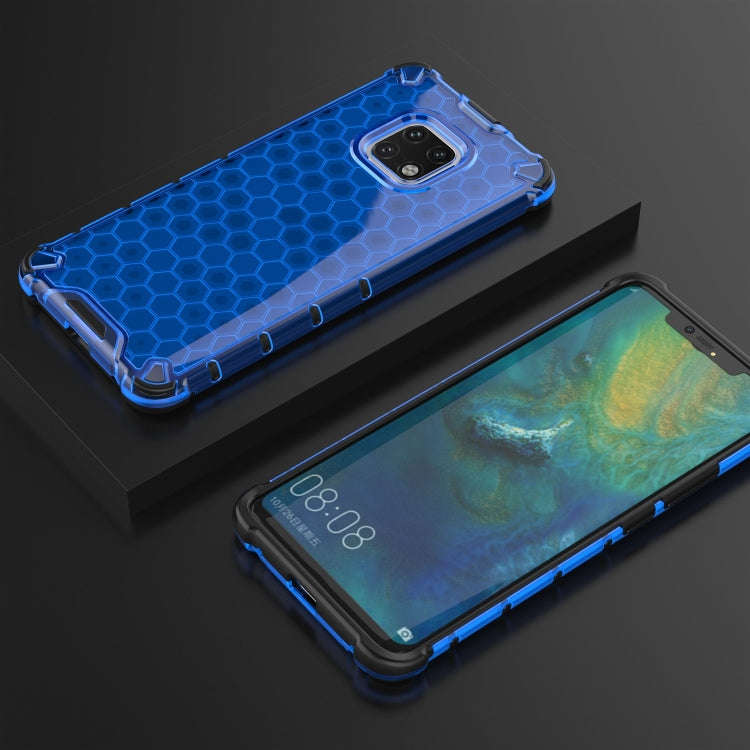 Shockproof Honeycomb PC + TPU Case for Huawei Mate 20 Pro (Blue)