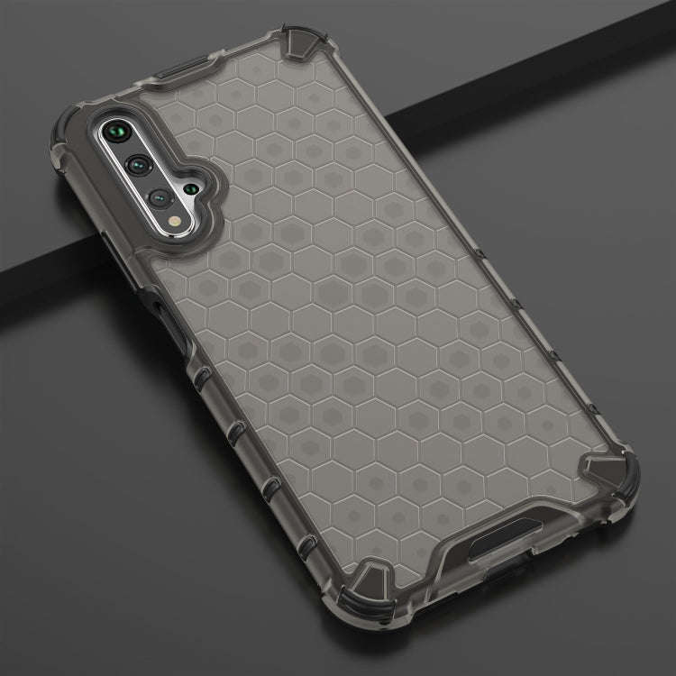 Shockproof Honeycomb PC + TPU Case for Huaiwei Honor 20 (Black)