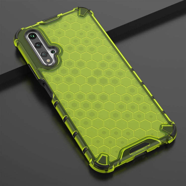 Shockproof Honeycomb PC + TPU Case for Huaiwei Honor 20 (Green)