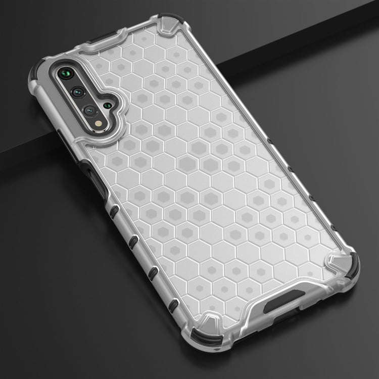 Shockproof Honeycomb PC + TPU Case for Huaiwei Honor 20 (Transparent)