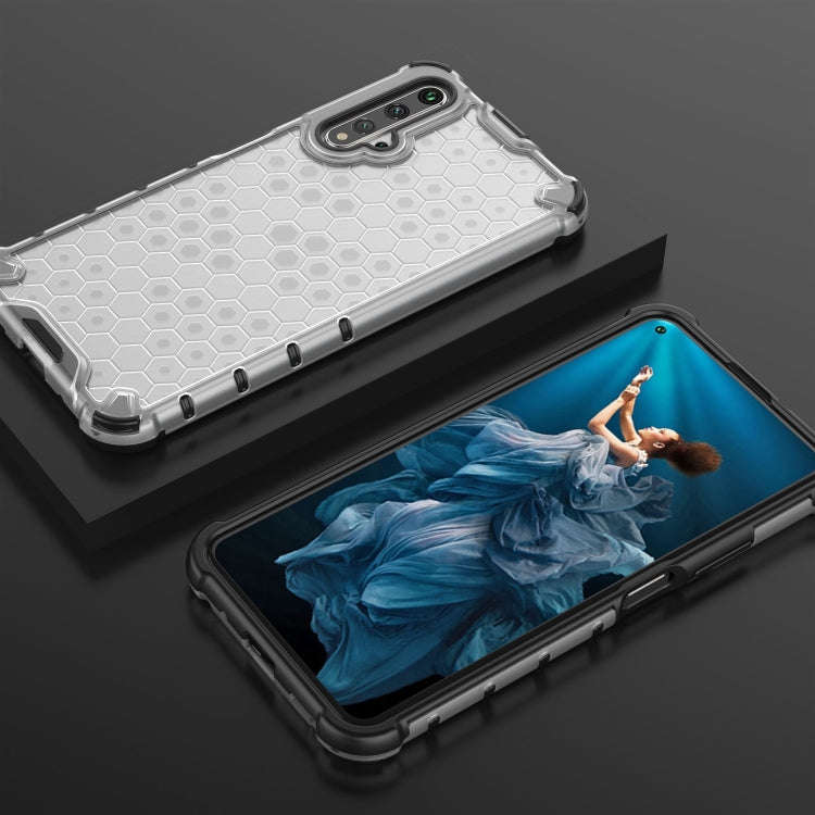Shockproof Honeycomb PC + TPU Case for Huaiwei Honor 20 (Transparent)