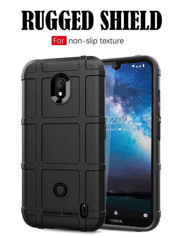 Shockproof Protector Cover Full Coverage Silicone Case for Nokia 2.2 (Green)