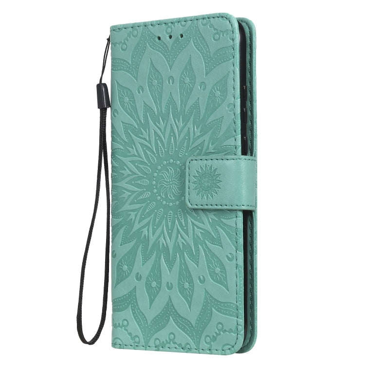 Pressed Printing Sunflower Pattern Horizontal Flip PU Leather Case for Huawei Nova 5i / P20 Lite ...