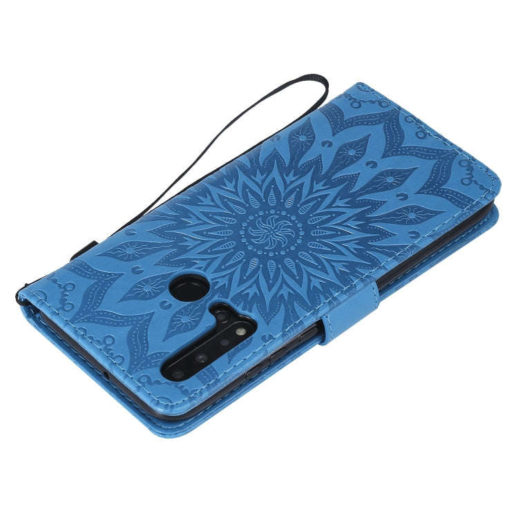 Pressed Printing Sunflower Pattern Horizontal Flip PU Leather Case for Huawei Nova 5i / P20 Lite ...