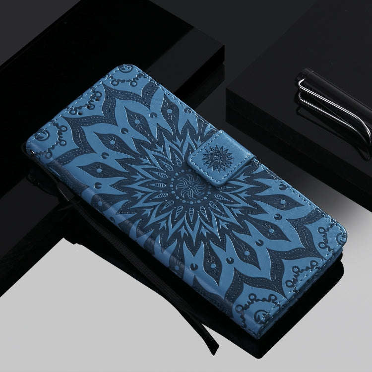 Pressed Printing Sunflower Pattern Horizontal Flip PU Leather Case for Huawei Nova 5i / P20 Lite ...