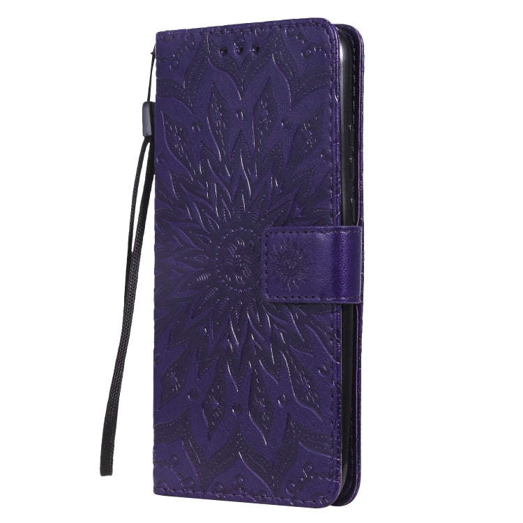 Pressed Printing Sunflower Pattern Horizontal Flip PU Leather Case for Huawei Nova 5i / P20 Lite ...