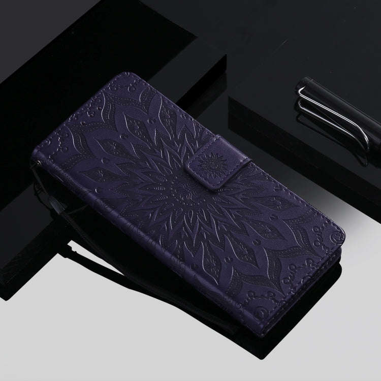 Pressed Printing Sunflower Pattern Horizontal Flip PU Leather Case for Huawei Nova 5i / P20 Lite ...