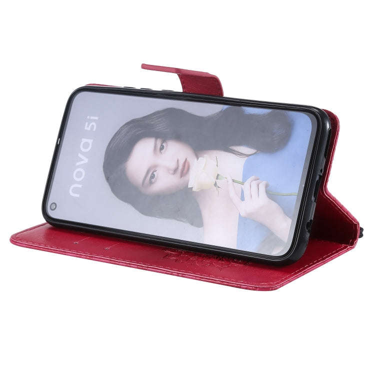 Pressed Printing Sunflower Pattern Horizontal Flip PU Leather Case for Huawei Nova 5i / P20 Lite ...