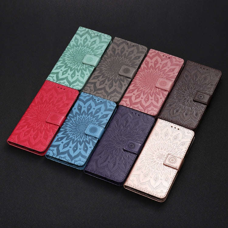 Pressed Printing Sunflower Pattern Horizontal Flip PU Leather Case for Huawei Nova 5i / P20 Lite ...
