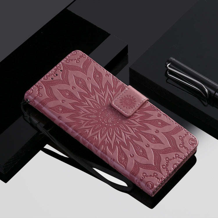 Pressed Printing Sunflower Pattern Horizontal Flip PU Leather Case for Huawei P Smart Z / Y9 Prim...