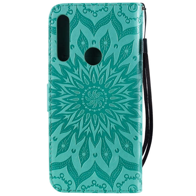 Pressed Printing Sunflower Pattern Horizontal Flip PU Leather Case for Huawei P Smart Z / Y9 Prim...