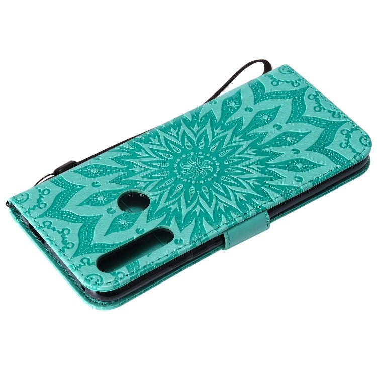 Pressed Printing Sunflower Pattern Horizontal Flip PU Leather Case for Huawei P Smart Z / Y9 Prim...