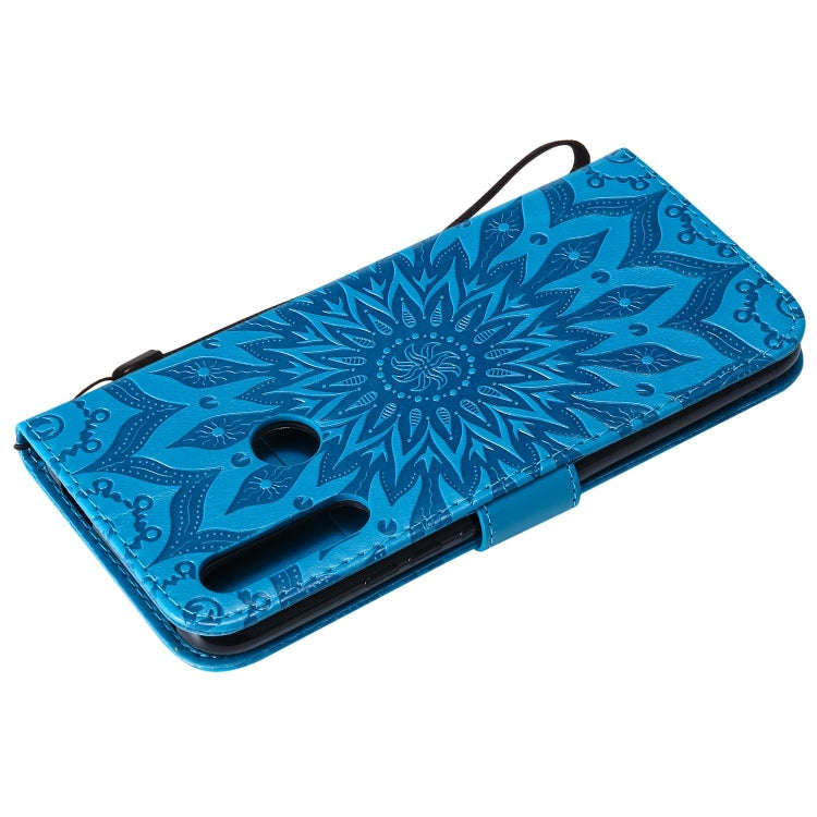 Pressed Printing Sunflower Pattern Horizontal Flip PU Leather Case for Huawei P Smart Z / Y9 Prim...