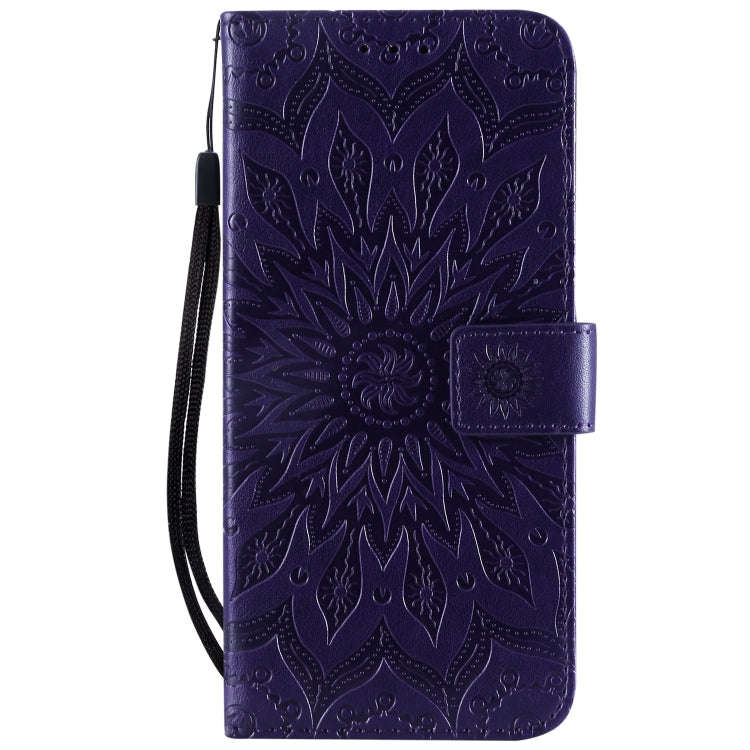 Pressed Printing Sunflower Pattern Horizontal Flip PU Leather Case for Huawei P Smart Z / Y9 Prim...