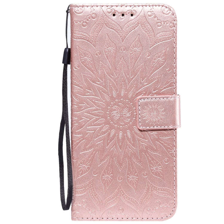 Pressed Printing Sunflower Pattern Horizontal Flip PU Leather Case for Huawei P Smart Z / Y9 Prim...