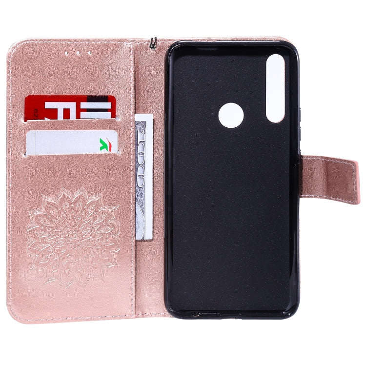 Pressed Printing Sunflower Pattern Horizontal Flip PU Leather Case for Huawei P Smart Z / Y9 Prim...