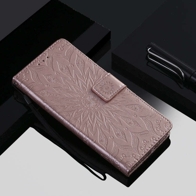 Pressed Printing Sunflower Pattern Horizontal Flip PU Leather Case for Huawei P Smart Z / Y9 Prim...