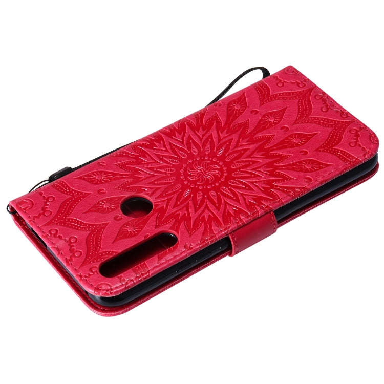 Pressed Printing Sunflower Pattern Horizontal Flip PU Leather Case for Huawei P Smart Z / Y9 Prim...