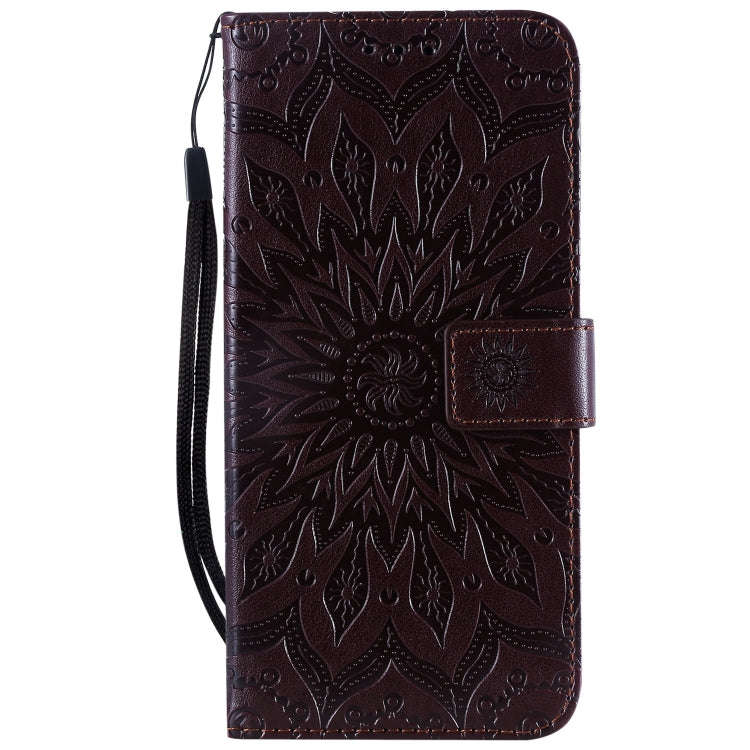 Pressed Printing Sunflower Pattern Horizontal Flip PU Leather Case for Huawei P Smart Z / Y9 Prim...