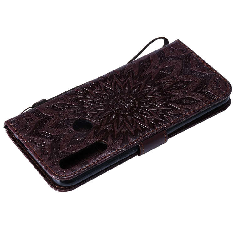 Pressed Printing Sunflower Pattern Horizontal Flip PU Leather Case for Huawei P Smart Z / Y9 Prim...