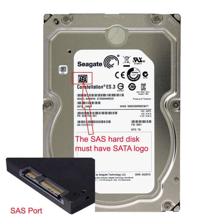 Professional SFF-8482 SAS to SATA 180 Degrees Angle Adapter for Motherboard