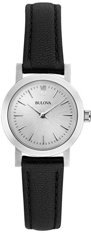 Authentic BULOVA Classic Black Leather Ladies Watch