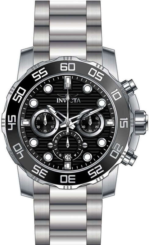Authentic INVICTA Pro Diver Stainless Steel Chronograph Oversized Mens Watch