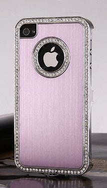 Pandamimi Dana Brand Luxury Bling Rhinestone Chrome Hard Case for Apple iPhone 4S 4 4G