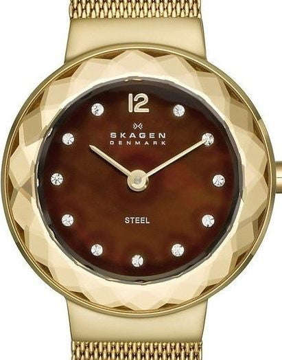Authentic SKAGEN Denmark Leonora Crystal Accented Ladies Watch