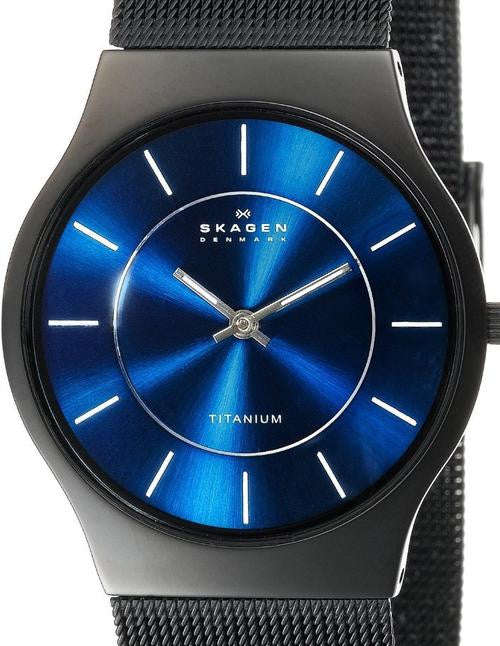 Authentic SKAGEN Denmark Ultra Slim Titanium Swiss Quartz Mens Watch