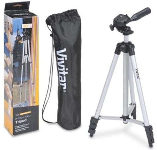 VIVITAR VPT-1250 50" Aluminium Extendable Photo Video Tripod