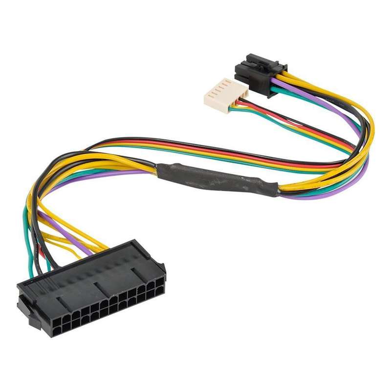 24 Pin to 6 Pin PCI-E ATX Main Power Supply Adapter Cable - 0.3m