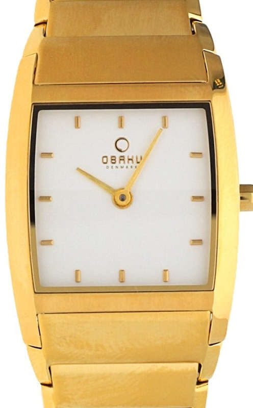 Authentic OBAKU Denmark Harmony Gold Tone Stainless Steel Ladies Watch