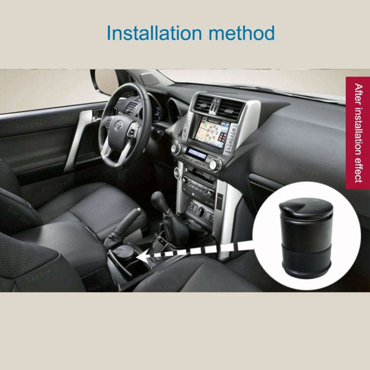 KANEED Universal Detachable Car Cigarette Ashtray for Most Car Cup Holder(Black)