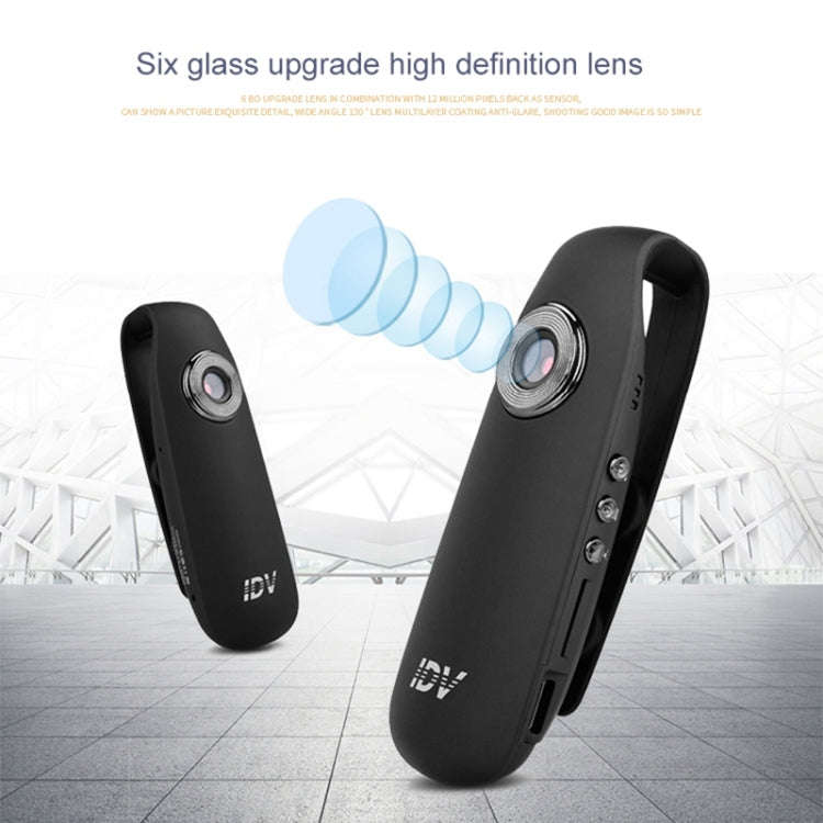 IDV 007 HD 1080P Clip Design Law Enforcement Recorder Portable Mini Monitoring Recorder, Support ...
