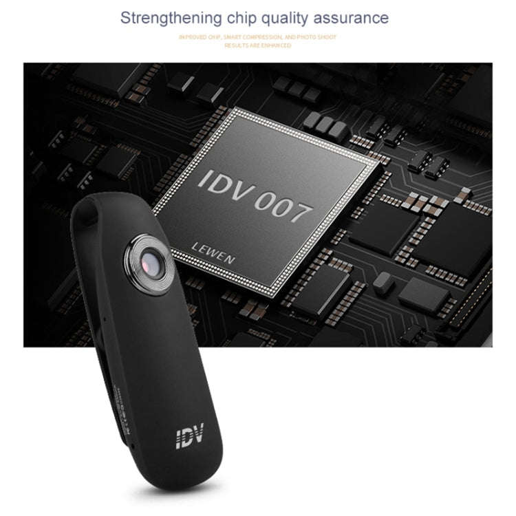 IDV 007 HD 1080P Clip Design Law Enforcement Recorder Portable Mini Monitoring Recorder, Support ...